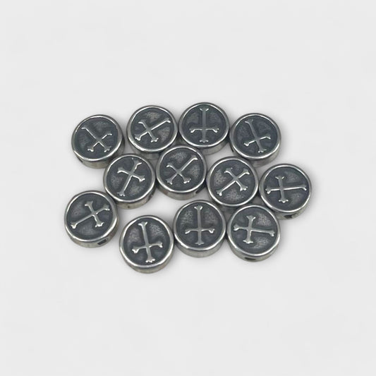 Stainless Steel 304, Coin Cross Shape Spacers, 10mm-0