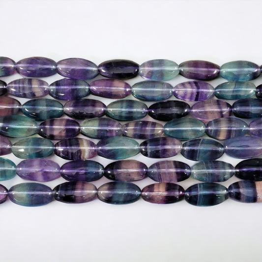 Rainbow Fluorite Oval Strands-1