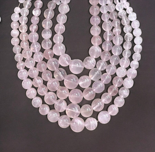 Rose Quartz Graduated Round 6-15mm-0